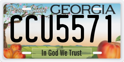 GA license plate CCU5571