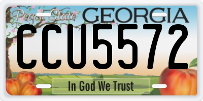GA license plate CCU5572
