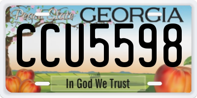 GA license plate CCU5598