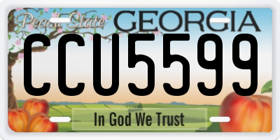 GA license plate CCU5599