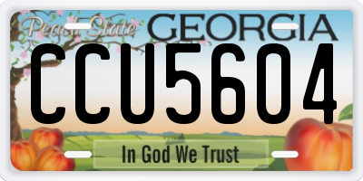 GA license plate CCU5604