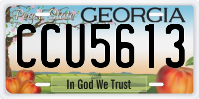 GA license plate CCU5613