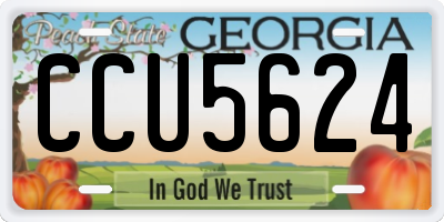 GA license plate CCU5624