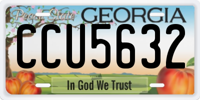 GA license plate CCU5632