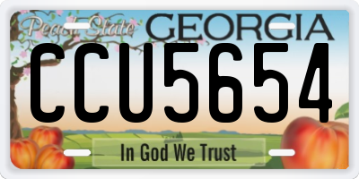 GA license plate CCU5654