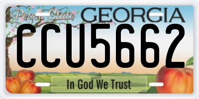 GA license plate CCU5662