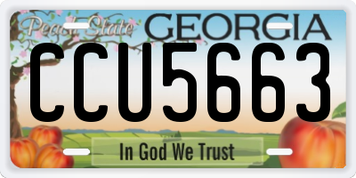 GA license plate CCU5663