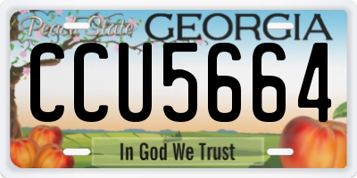 GA license plate CCU5664