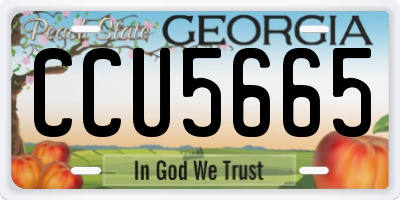 GA license plate CCU5665