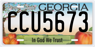 GA license plate CCU5673