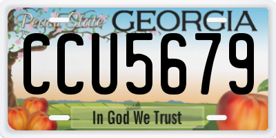 GA license plate CCU5679