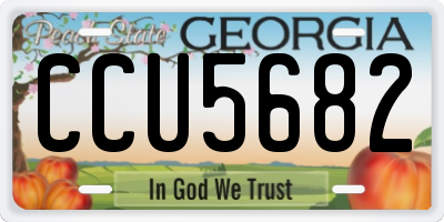 GA license plate CCU5682