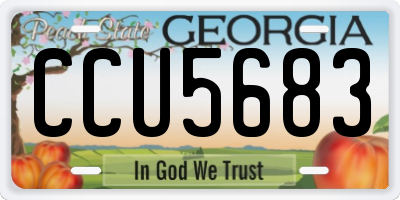 GA license plate CCU5683