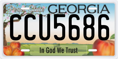 GA license plate CCU5686