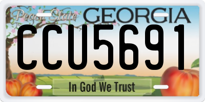 GA license plate CCU5691