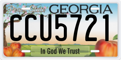 GA license plate CCU5721