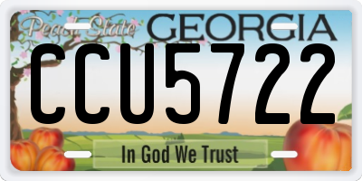 GA license plate CCU5722