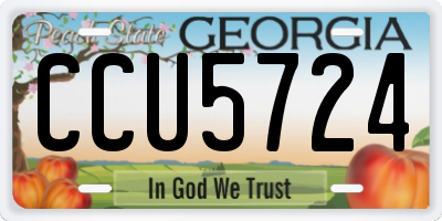 GA license plate CCU5724