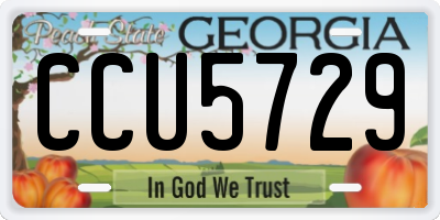 GA license plate CCU5729
