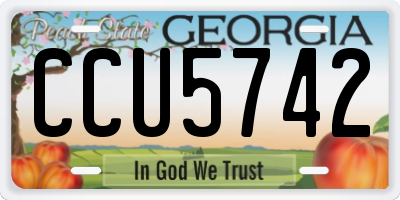 GA license plate CCU5742