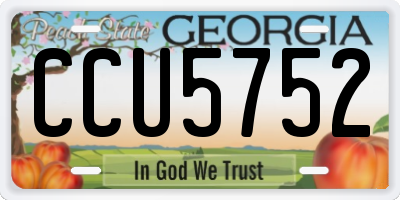 GA license plate CCU5752