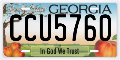 GA license plate CCU5760