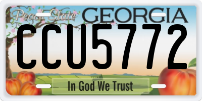 GA license plate CCU5772