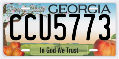 GA license plate CCU5773