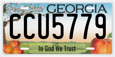 GA license plate CCU5779