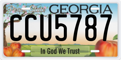 GA license plate CCU5787
