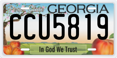 GA license plate CCU5819
