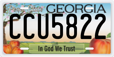 GA license plate CCU5822