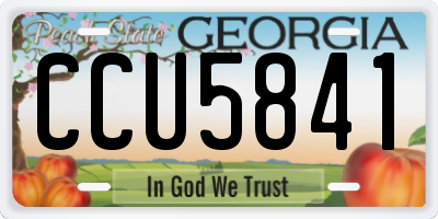 GA license plate CCU5841
