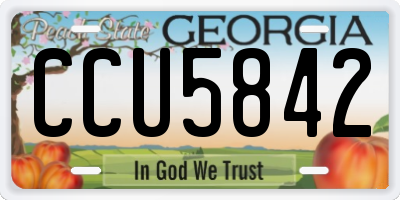 GA license plate CCU5842