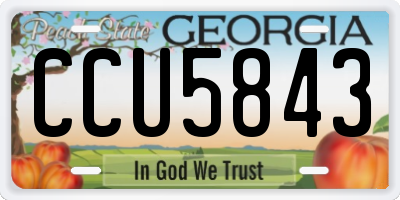 GA license plate CCU5843