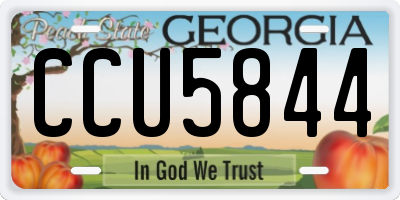 GA license plate CCU5844