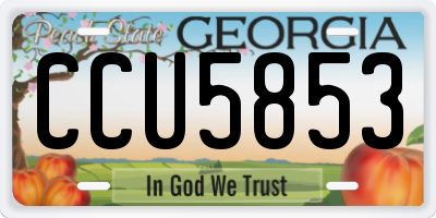 GA license plate CCU5853