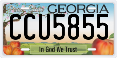 GA license plate CCU5855