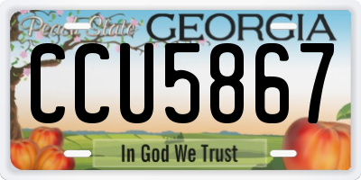 GA license plate CCU5867