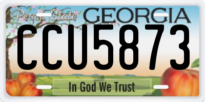 GA license plate CCU5873