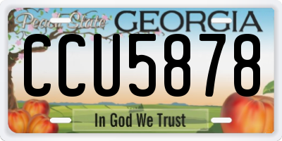 GA license plate CCU5878