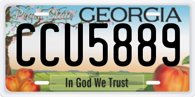 GA license plate CCU5889