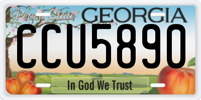 GA license plate CCU5890