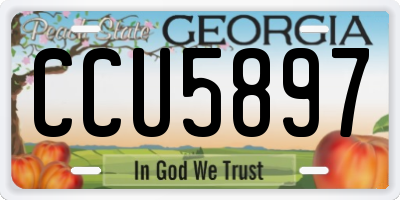 GA license plate CCU5897