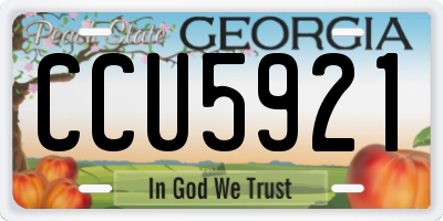 GA license plate CCU5921
