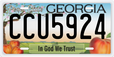 GA license plate CCU5924