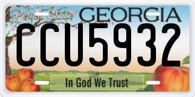 GA license plate CCU5932