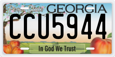 GA license plate CCU5944