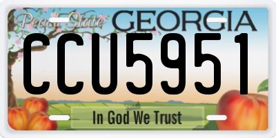 GA license plate CCU5951