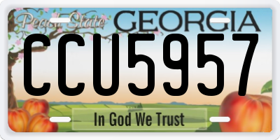 GA license plate CCU5957